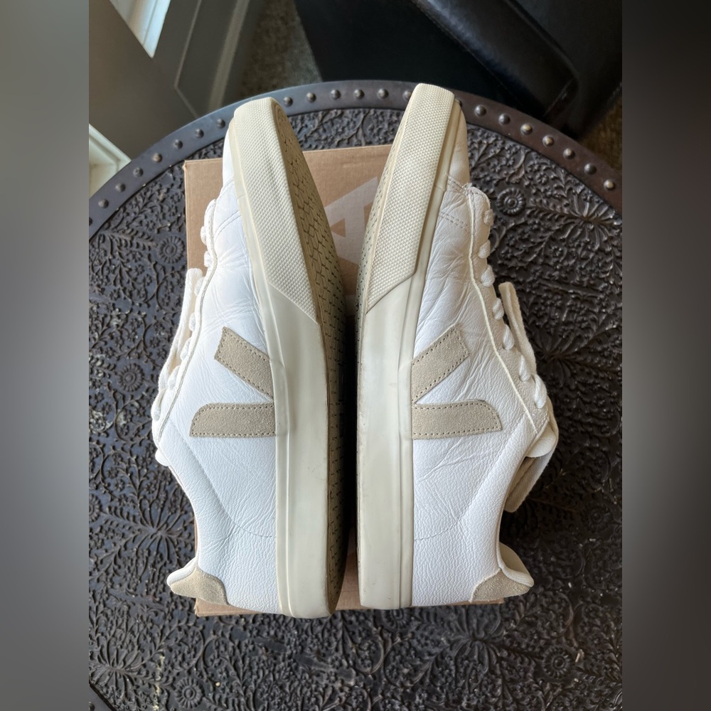 VEJA CAMPO LEATHER EXTRA WHITE ALMOND SNEAKERS 42.5 EU 11.5 - Picture 10 of 11